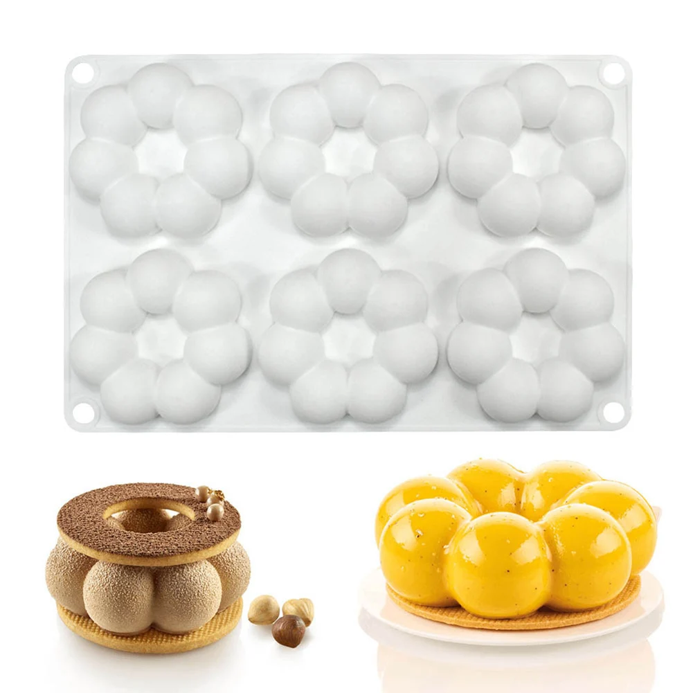 6 Cavity Flower Shaped Donut Silicone Mold Non-Stick DIY Chocolate Baking Tools Cake Decoration Accessories Supplies Tools
6 Cavity Flower Shaped Donut Silicone Mold Non-Stick DIY Chocolate Baking Tools Cake Decoration Accessories Supplies Tools