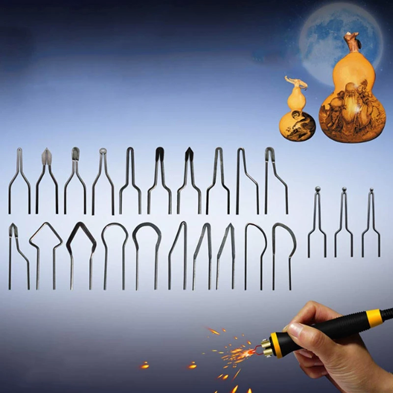 23Cs/Lot Gourd Pyrography Machine Tips 1.0Mm Thickness For 50W Pyrography Machine
23Cs/Lot Gourd Pyrography Machine Tips 1.0Mm Thickness For 50W Pyrography Machine