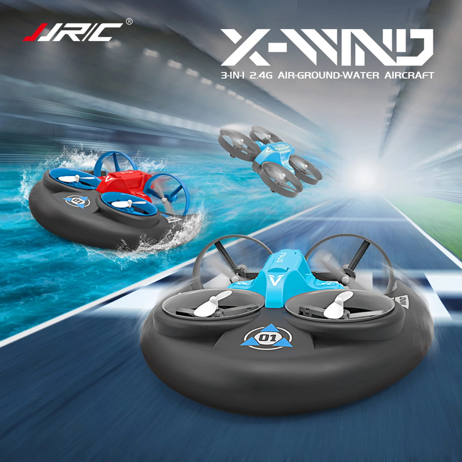 JJRC H101 Water Ground Air Mode RC Quadcopter Drone 3 in 1 Remote Control Mini Aircraft Hovercraft Toys USB Charging Drone
JJRC H101 Water Ground Air Mode RC Quadcopter Drone 3 in 1 Remote Control Mini Aircraft Hovercraft Toys USB Charging Drone