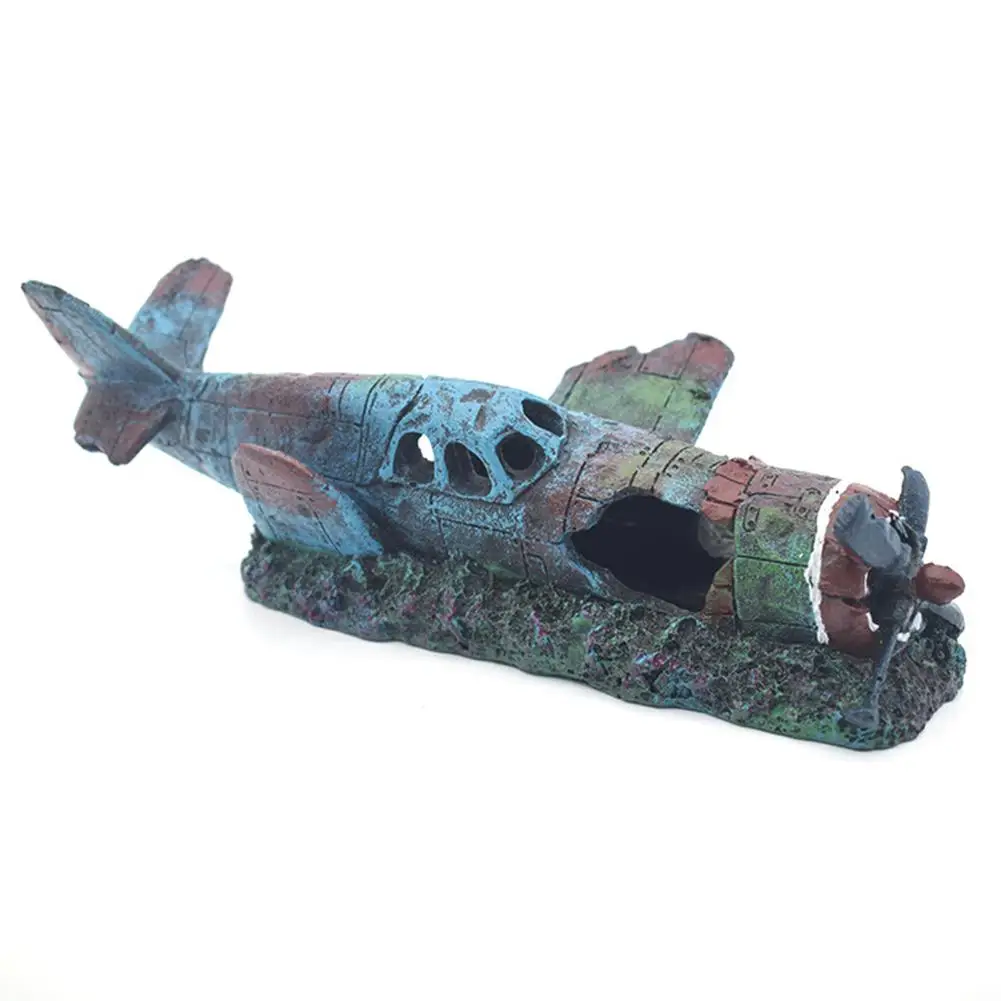 Fish Tank Decoration Fighter Vintage Airplane Ruins Submarine Landscape Fish Shrimp Shelter Cave Hideout Resin Aquarium Decor 
Fish Tank Decoration Fighter Vintage Airplane Ruins Submarine Landscape Fish Shrimp Shelter Cave Hideout Resin Aquarium Decor
