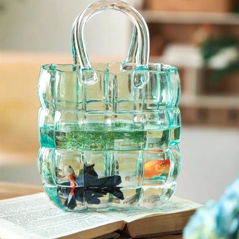 Handbag Vase Multifunctional Glass Bag Flower Pot Aquatic Plant Fish Tank Garden Home Water Arrangement Ornaments Wedding Decor
Handbag Vase Multifunctional Glass Bag Flower Pot Aquatic Plant Fish Tank Garden Home Water Arrangement Ornaments Wedding Decor