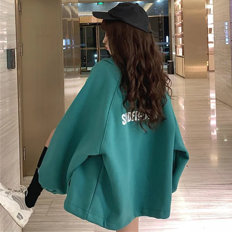 Autumn Party Fashion Loose Coats Women Korean Casual Spring Sweatshirts Black Fashion Female Streetwear Letter Print Jackets Ins
Autumn Party Fashion Loose Coats Women Korean Casual Spring Sweatshirts Black Fashion Female Streetwear Letter Print Jackets Ins