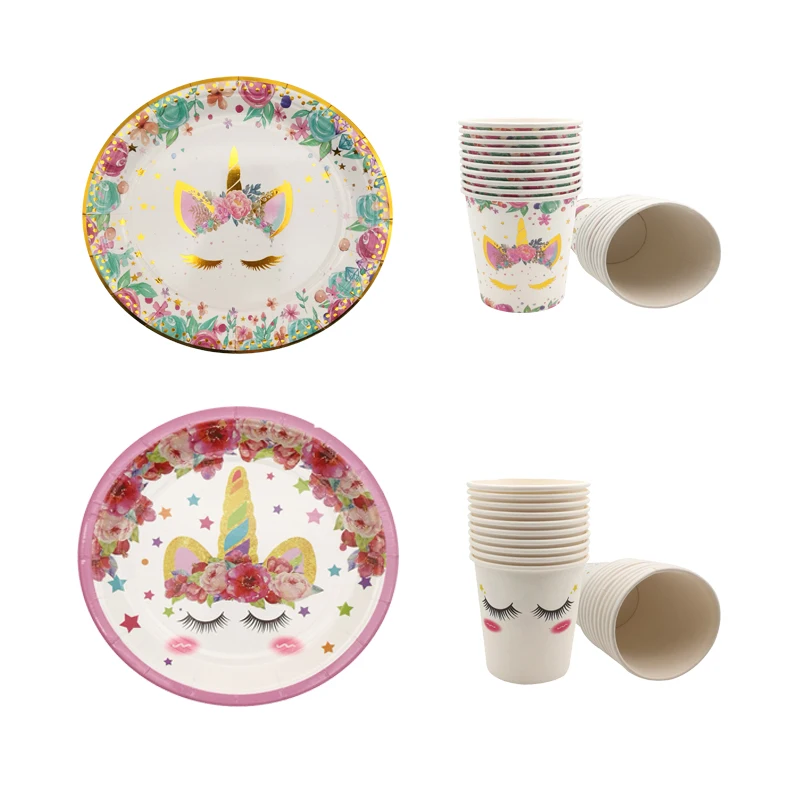 Unicorn Pattern Disposable Cutlery Paper Plate Paper Cup Happy Birthday Party Decorations for Kids Baby Shower Girls
Unicorn Pattern Disposable Cutlery Paper Plate Paper Cup Happy Birthday Party Decorations for Kids Baby Shower Girls