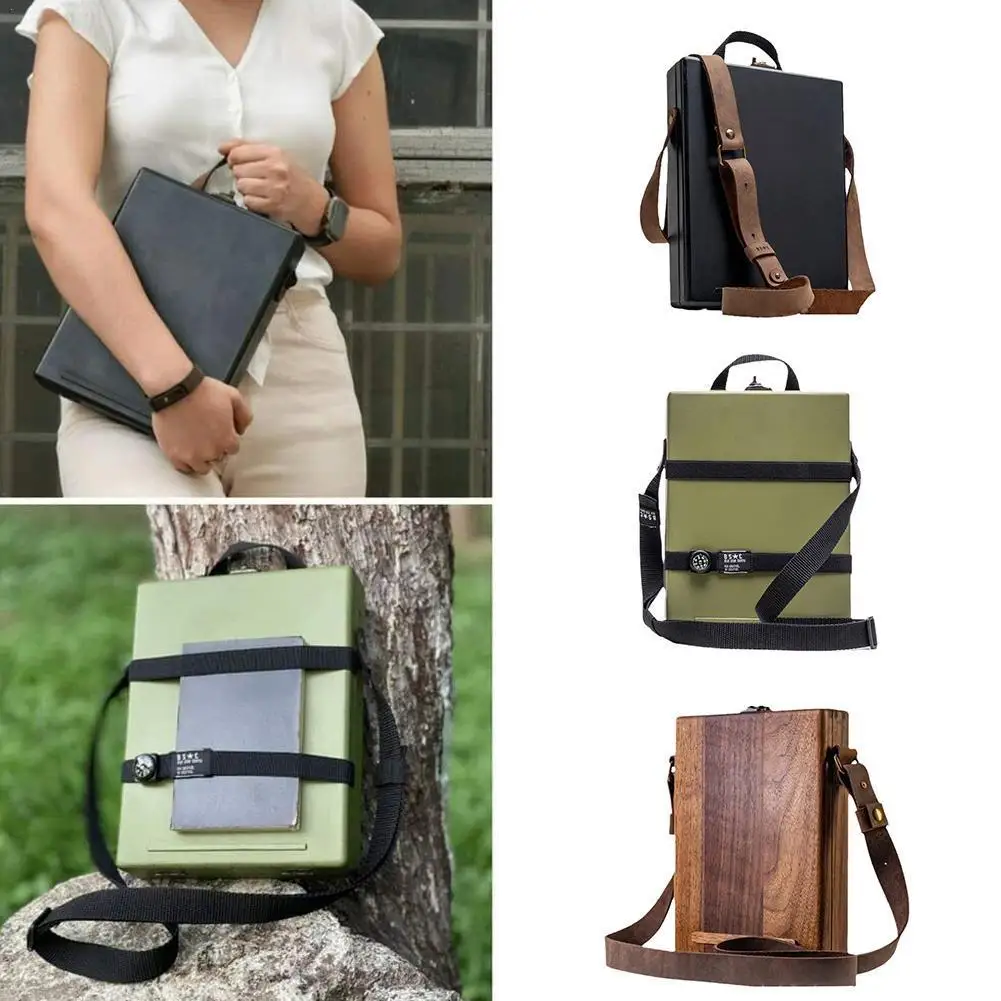 A5 Retro Walnut Writers Messenger Wooden Box Travelers Notebooks Pencil Box For Artist and Brush Storage With Locking Clasp
A5 Retro Walnut Writers Messenger Wooden Box Travelers Notebooks Pencil Box For Artist and Brush Storage With Locking Clasp