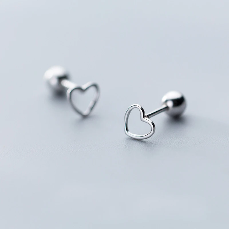 925 Sterling Silver Hollow Love Heart Screw Stud Earrings for Women Valentines Day Gift Jewelry
925 Sterling Silver Hollow Love Heart Screw Stud Earrings for Women Valentines Day Gift Jewelry