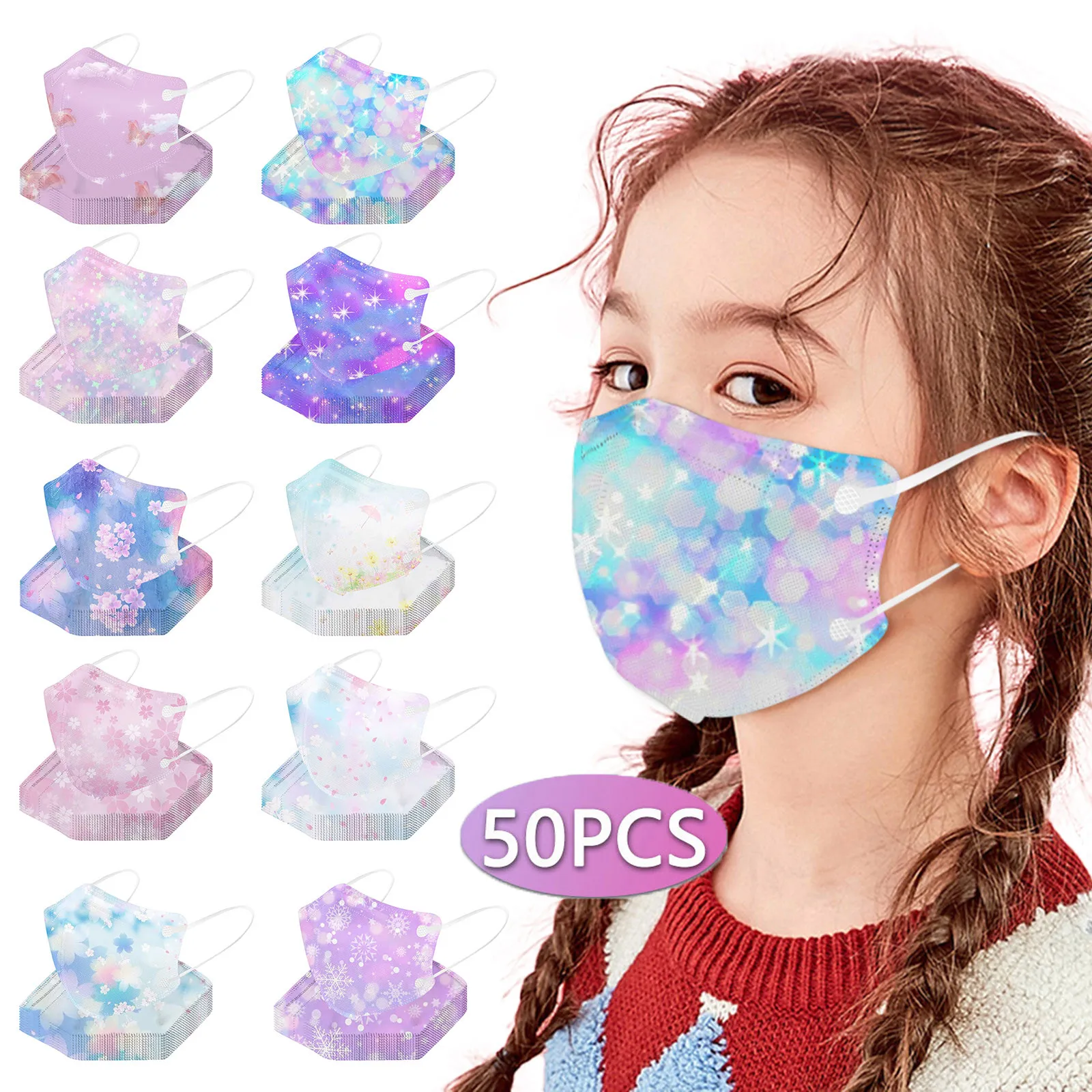 50PC Gradient Disposable Kids Face Mask Non Woven 3D Children's Mask Protection Outdoor Fashion Ultrathin Girls Boys Mask Masque
50PC Gradient Disposable Kids Face Mask Non Woven 3D Children's Mask Protection Outdoor Fashion Ultrathin Girls Boys Mask Masque