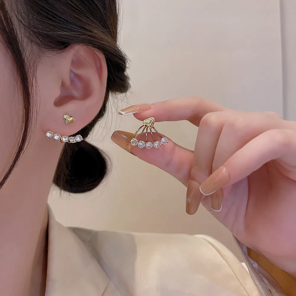 Fairy Temperament Fashion French Sweet Women Earrings Zircon Pearl Leaves Ear Stud Tassel Earrings Back Hanging Earrings
Fairy Temperament Fashion French Sweet Women Earrings Zircon Pearl Leaves Ear Stud Tassel Earrings Back Hanging Earrings