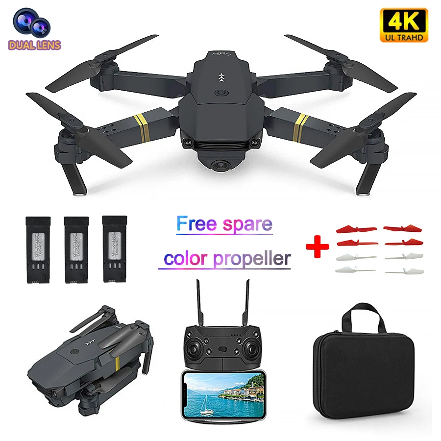 

Drone E58 Wifi Fpv With Wide Angle Hd 1080P / 720P / 4K Camera Hight Hold Mode Foldable Arm Rc Quadcopter Drone X Pro Rtf Dron m