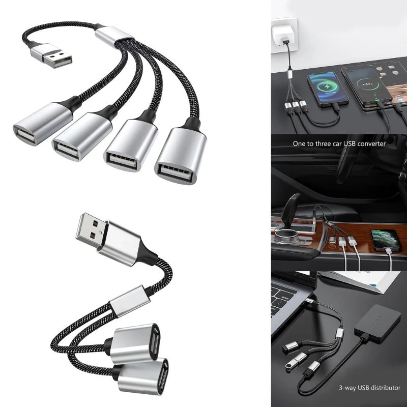 USB Splitter Cable,USB/Type C Male to 2/3 Female Extension Cord Connector,USB Port Hub Data&Charger Power Split Adapter
USB Splitter Cable,USB/Type C Male to 2/3 Female Extension Cord Connector,USB Port Hub Data&Charger Power Split Adapter