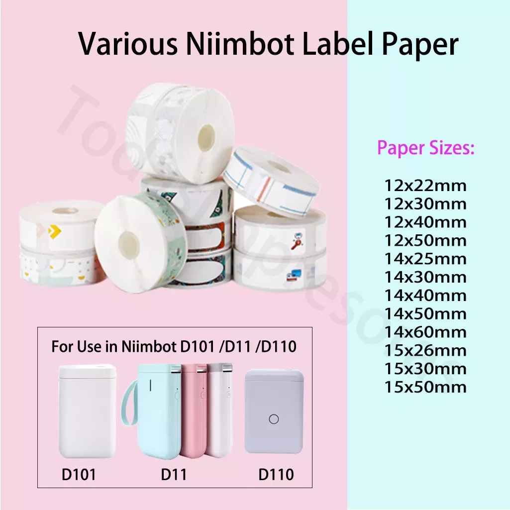 Niimbot D110 D101 D11 Original Thermal Label Printer Paper Commercial and Home Storage Marking Label Paper Kid Fun Sticker Paper
Niimbot D110 D101 D11 Original Thermal Label Printer Paper Commercial and Home Storage Marking Label Paper Kid Fun Sticker Paper