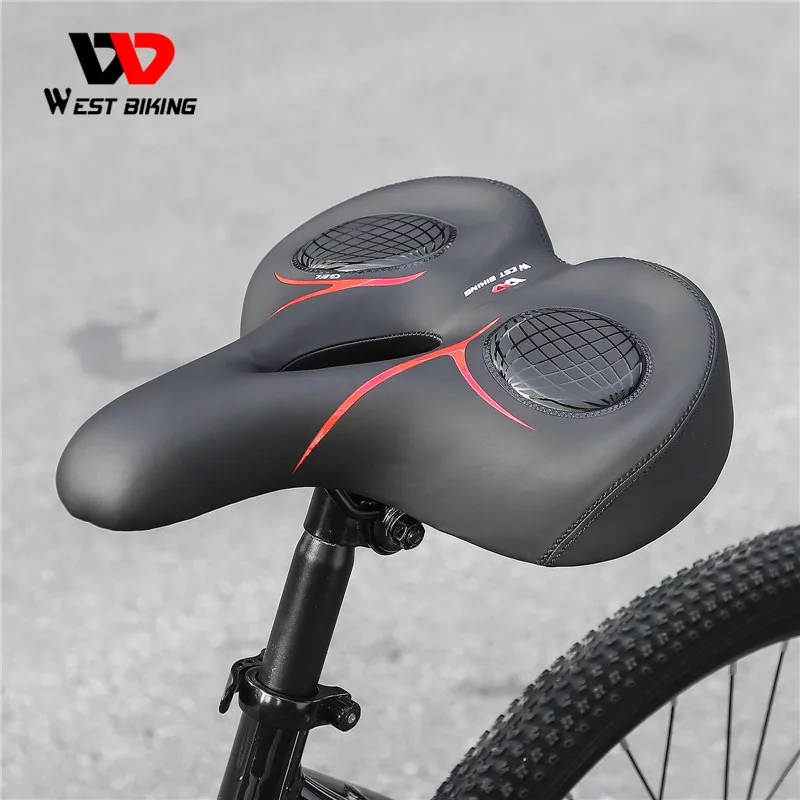 WEST BIKING Moutain Bike Wide Saddle Gel Comfortable MTB Seat Shock Absorbing Electric Bike Scooter Seat Painless Cycling Saddle
WEST BIKING Moutain Bike Wide Saddle Gel Comfortable MTB Seat Shock Absorbing Electric Bike Scooter Seat Painless Cycling Saddle
