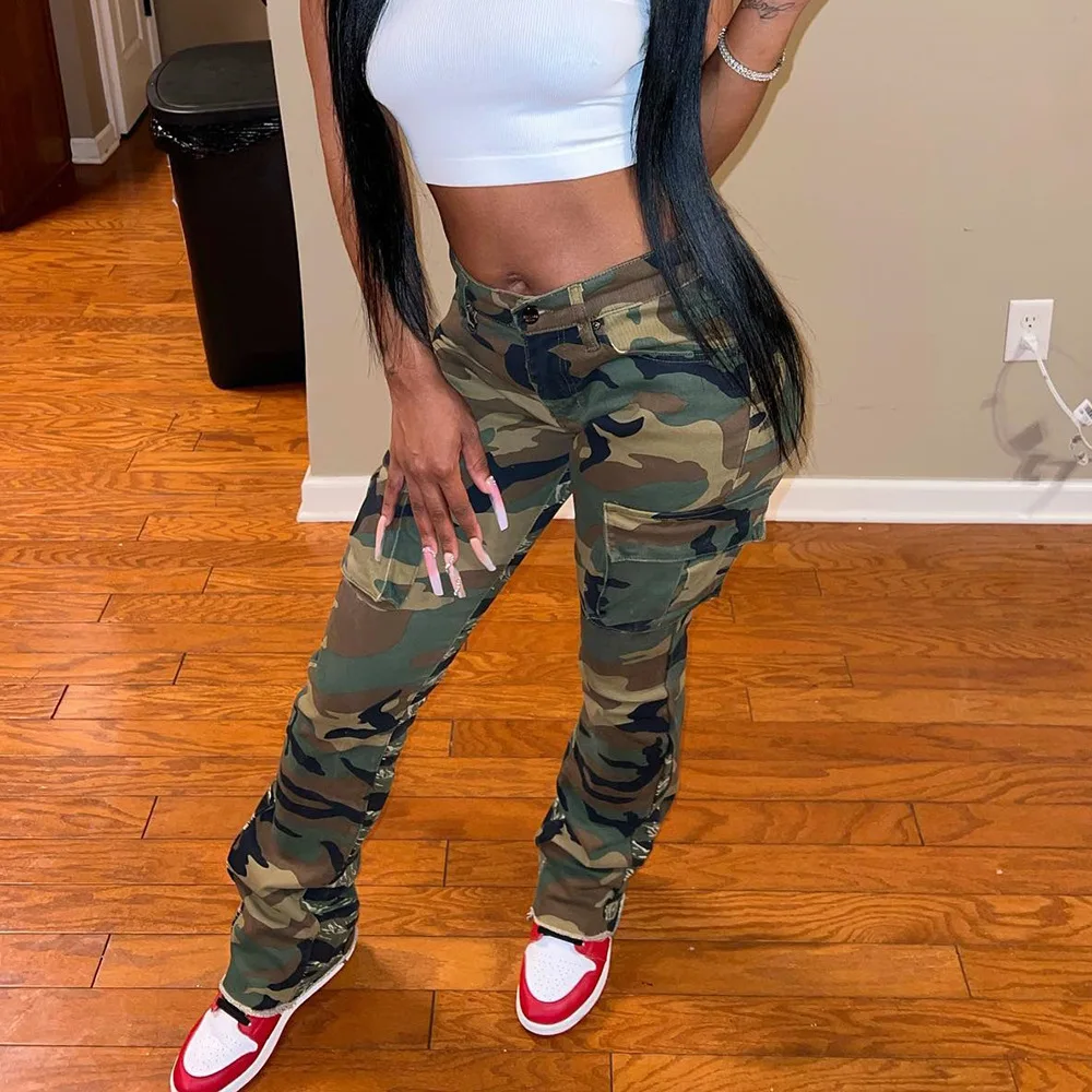 Женские камуфляжные брюки, прямые камуфляжные брюки с принтом Y2K, повседневные Прямые брюки-карго с карманами на молнии, модель 2023 года 
Женские камуфляжные брюки, прямые камуфляжные брюки с принтом Y2K, повседневные Прямые брюки-карго с карманами на молнии, модель 2023 года