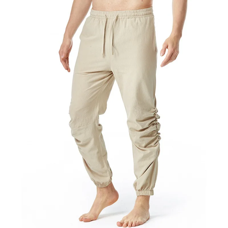 Euro Size Man drawstring elastic waist jogging yoga trousers 2023 summer new men's casual solid color cotton linen casual pants
Euro Size Man drawstring elastic waist jogging yoga trousers 2023 summer new men's casual solid color cotton linen casual pants
