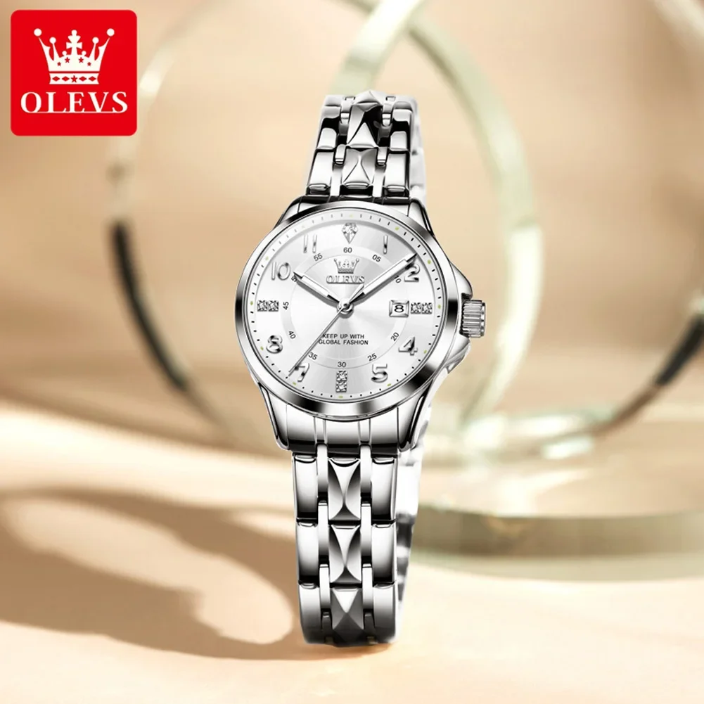OLEVS 2910 New Fashion Luxury Quartz Watch For Women Stainles Steel 30M Waterproof Ladies Number Dial Women's Business Watches
OLEVS 2910 New Fashion Luxury Quartz Watch For Women Stainles Steel 30M Waterproof Ladies Number Dial Women's Business Watches