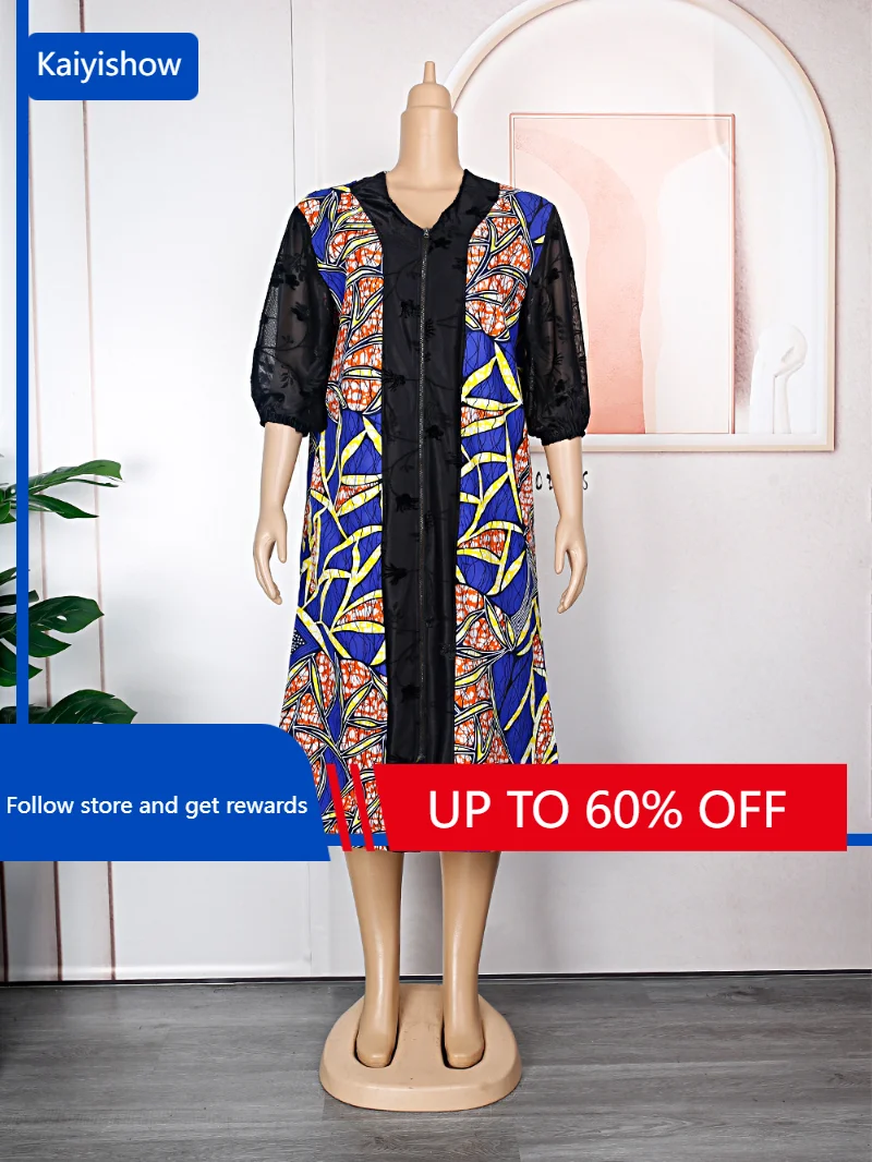 African Dresses for Women 2023 African 3/4 Sleeve V-neck Polyester Printing Knee-length Dress Dashiki African Clothes
African Dresses for Women 2023 African 3/4 Sleeve V-neck Polyester Printing Knee-length Dress Dashiki African Clothes