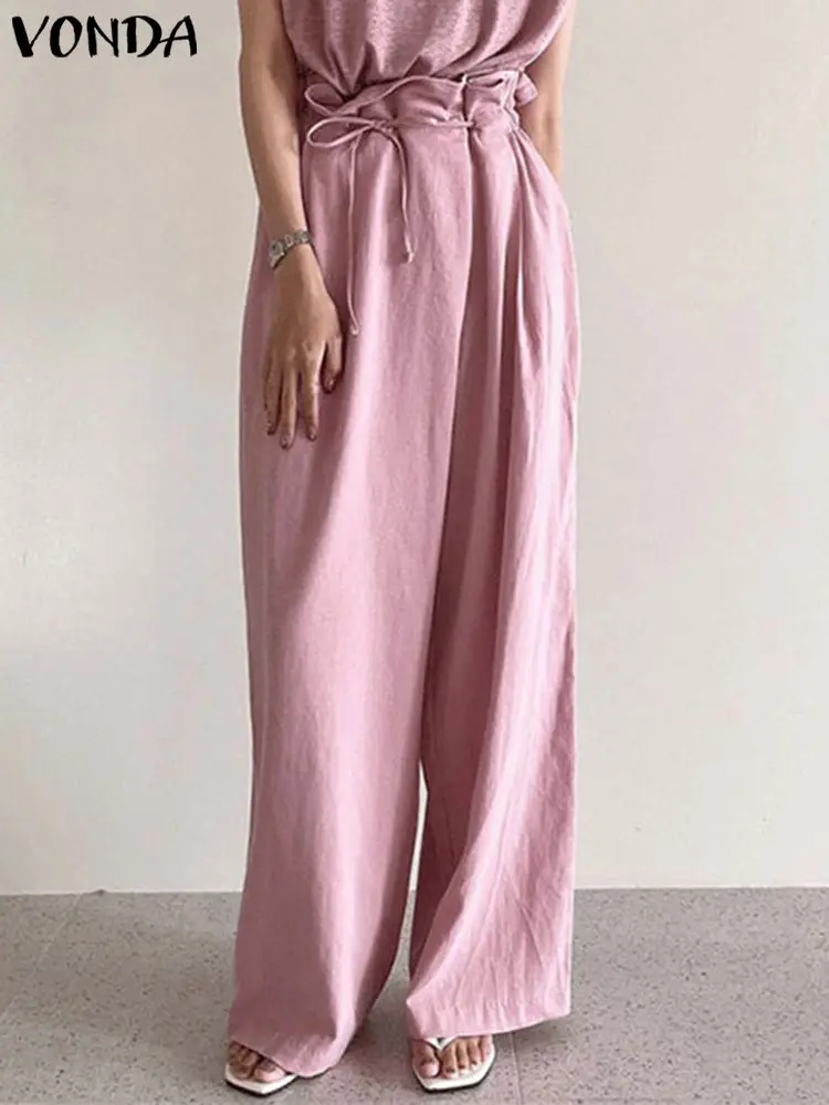 Oversized Loose Pants VONDA 2022 Elegant Women Trousers Summer High Waist Straight Trousers Female Pants Pantalon Femininas
Oversized Loose Pants VONDA 2022 Elegant Women Trousers Summer High Waist Straight Trousers Female Pants Pantalon Femininas