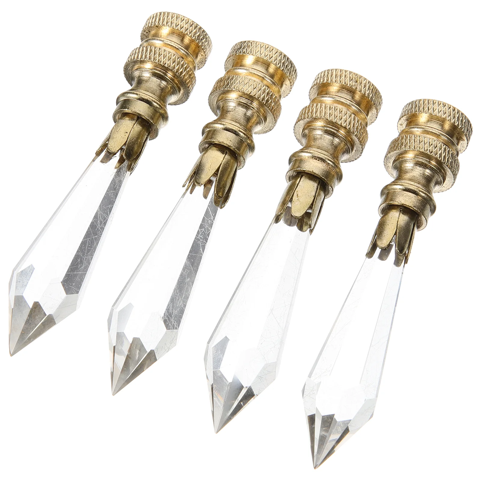 4 Pcs Lampshade Decorative Head Glass Finials for Table Desk Knobs Brackets Alloy
4 Pcs Lampshade Decorative Head Glass Finials for Table Desk Knobs Brackets Alloy