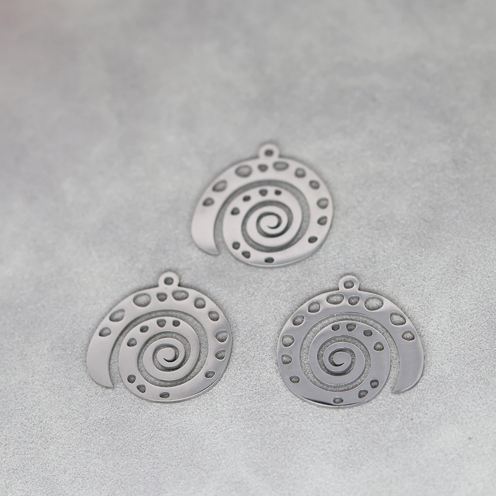 3pcs/Lot Stainless Steel Geometric Sea Shell Spiral Pendant Accessories For Fashion Jewelry Making DIY Handmade Craft
3pcs/Lot Stainless Steel Geometric Sea Shell Spiral Pendant Accessories For Fashion Jewelry Making DIY Handmade Craft