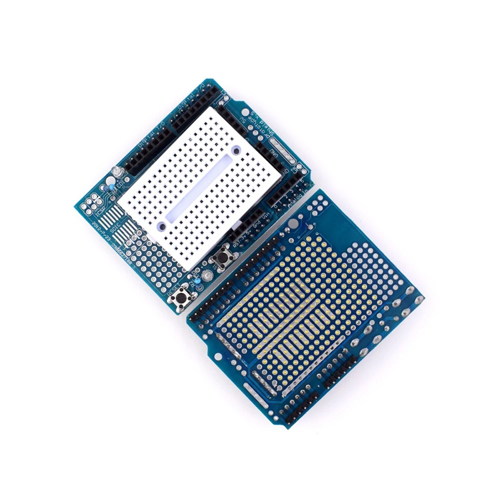 UNO Proto Shield prototype expansion board with SYB-170 mini bread board based For ARDUINO UNO ProtoShield
UNO Proto Shield prototype expansion board with SYB-170 mini bread board based For ARDUINO UNO ProtoShield