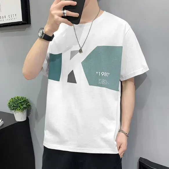 New Style Summer Men's Alphabet Pattern Short-Sleeve Round Colar Cotton Blend Slim T-Shirt ABD470
New Style Summer Men's Alphabet Pattern Short-Sleeve Round Colar Cotton Blend Slim T-Shirt ABD470