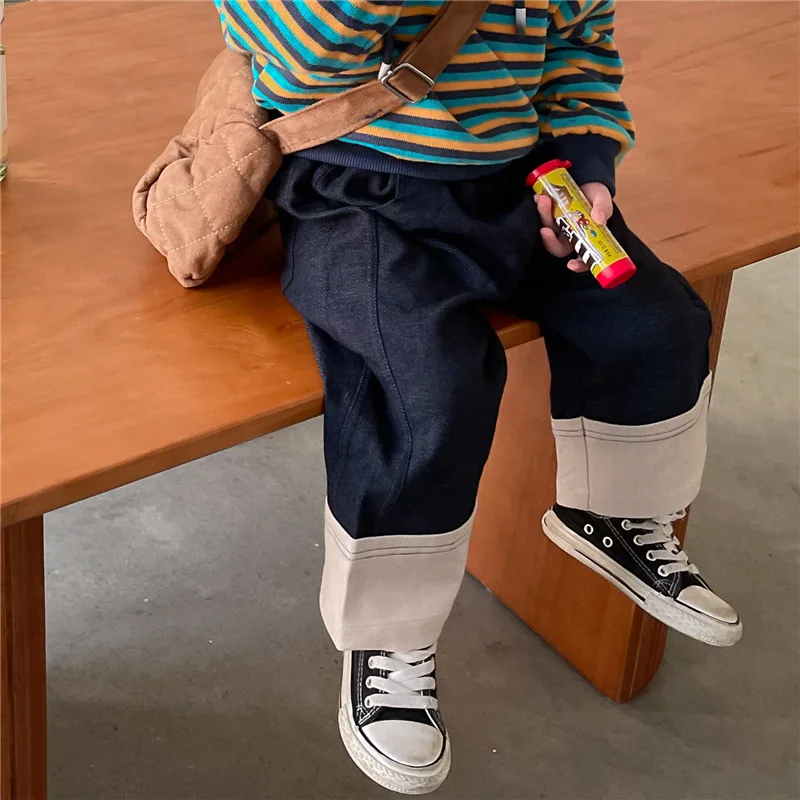 Autumn Boys and Girls fashion patchwork wide leg pants Kids cotton loose Trousers
Autumn Boys and Girls fashion patchwork wide leg pants Kids cotton loose Trousers