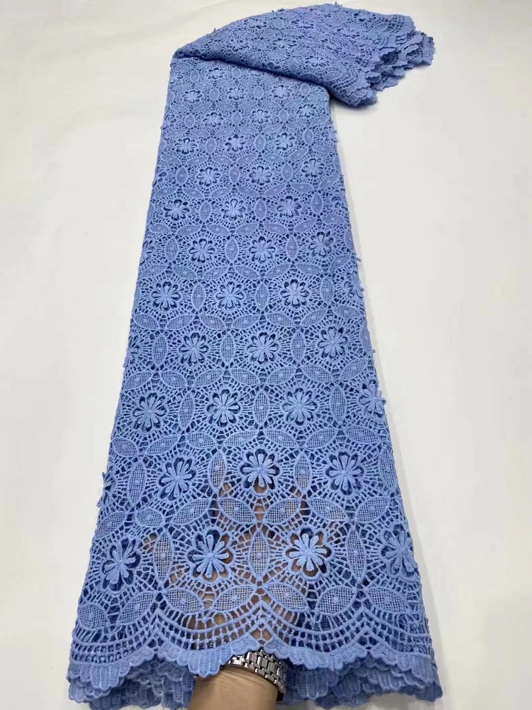 Good Quality African Guipure Cord Lace Fabric in Blue Wholesale Embroidered Milk Silk Lace for Party/Wedding Dress EDPG19
Good Quality African Guipure Cord Lace Fabric in Blue Wholesale Embroidered Milk Silk Lace for Party/Wedding Dress EDPG19