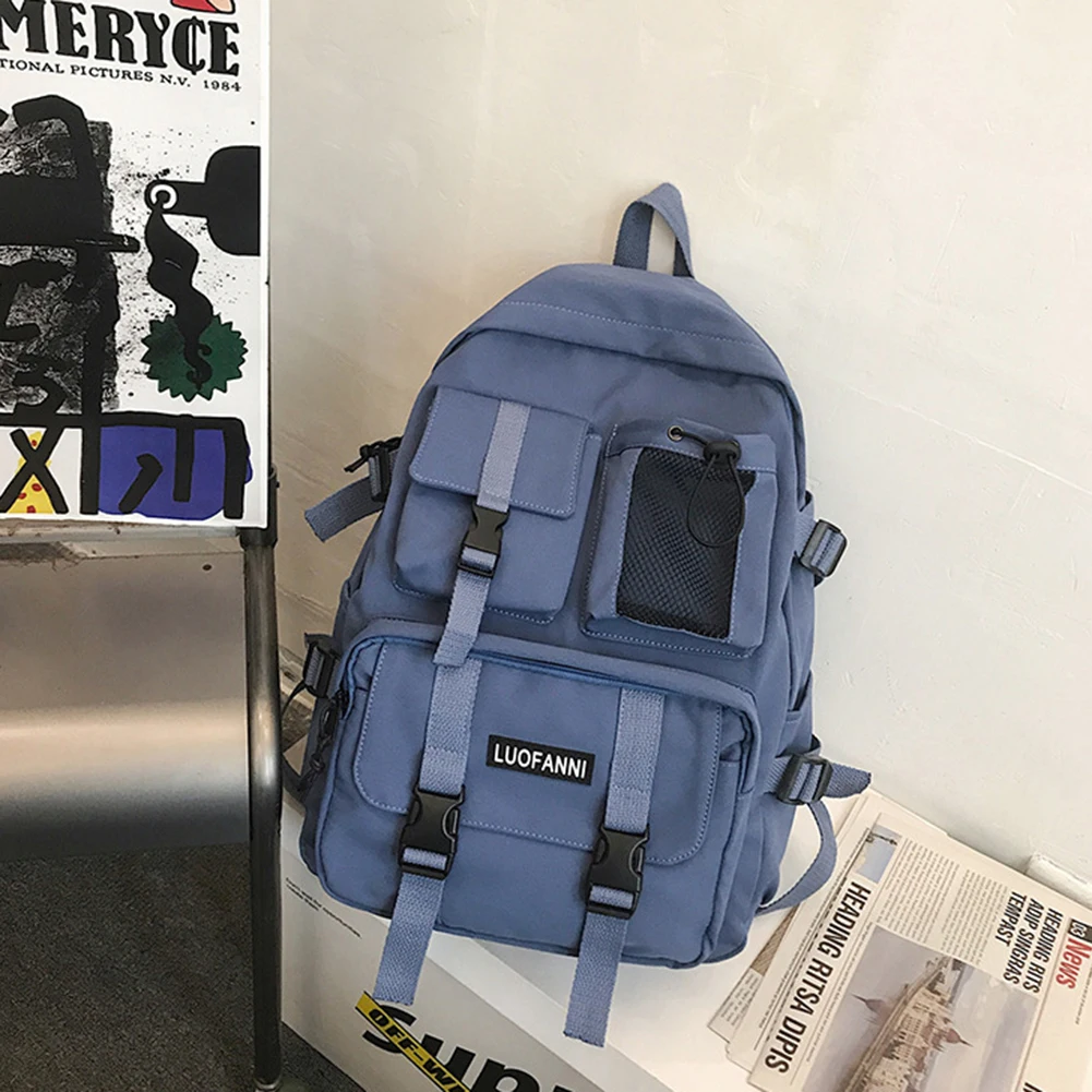 Women Backpack Solid Color Preppy Style Backpack Student School Traveling High Capacity Handbags Nylon Material Knapsack
Women Backpack Solid Color Preppy Style Backpack Student School Traveling High Capacity Handbags Nylon Material Knapsack
