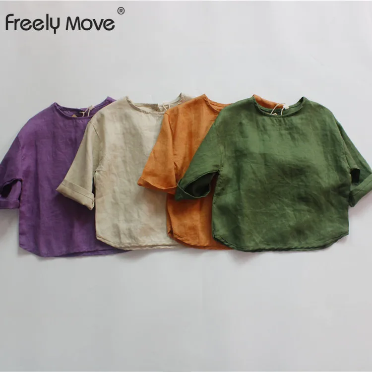 Freely Move Children T Shirts Fashion Linen Boys T Shirt Children Shirt Summer Baby Boys Girls T-shirt Children Clothes Kids
Freely Move Children T Shirts Fashion Linen Boys T Shirt Children Shirt Summer Baby Boys Girls T-shirt Children Clothes Kids