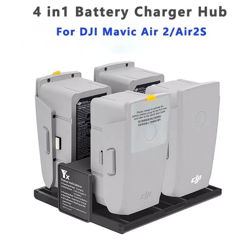 4 in1 Battery Charger Hub For DJI Mavic Air2/2S Charging Hub Portable Intelligent LED Drone DJI Mavic Air 2/2S Battery Charger
4 in1 Battery Charger Hub For DJI Mavic Air2/2S Charging Hub Portable Intelligent LED Drone DJI Mavic Air 2/2S Battery Charger