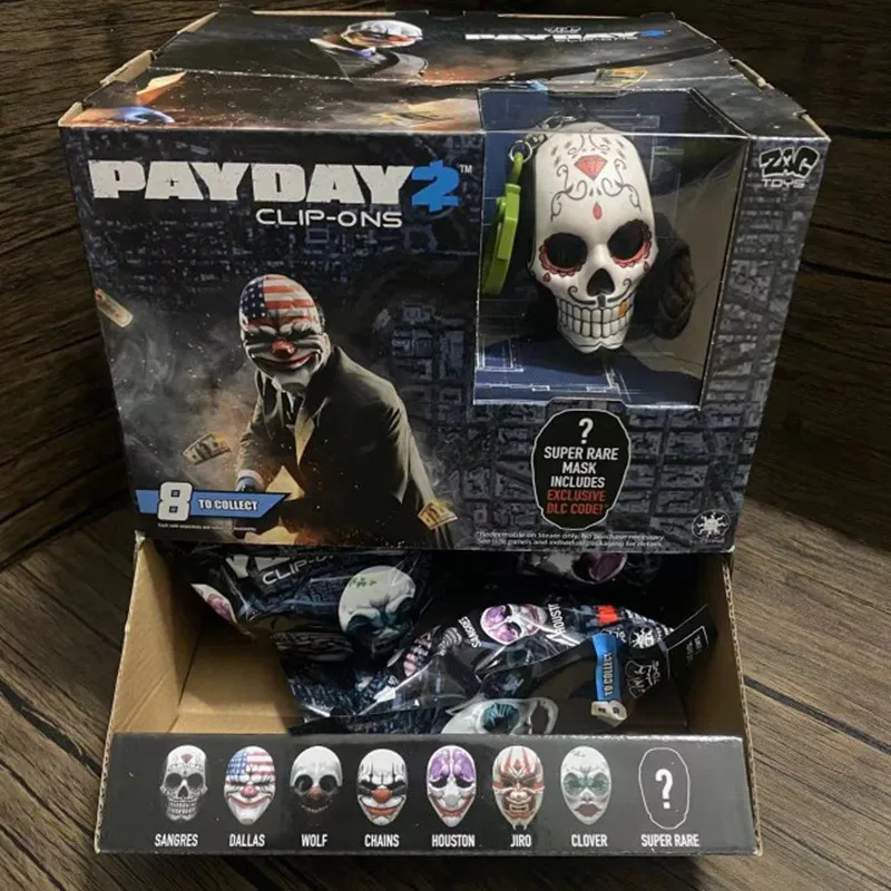 10bags 10cm Payday2 mask keychain blind bags toy Hard PVC kids collection The Heist Sangers Dallas Wolf mystery box
10bags 10cm Payday2 mask keychain blind bags toy Hard PVC kids collection The Heist Sangers Dallas Wolf mystery box