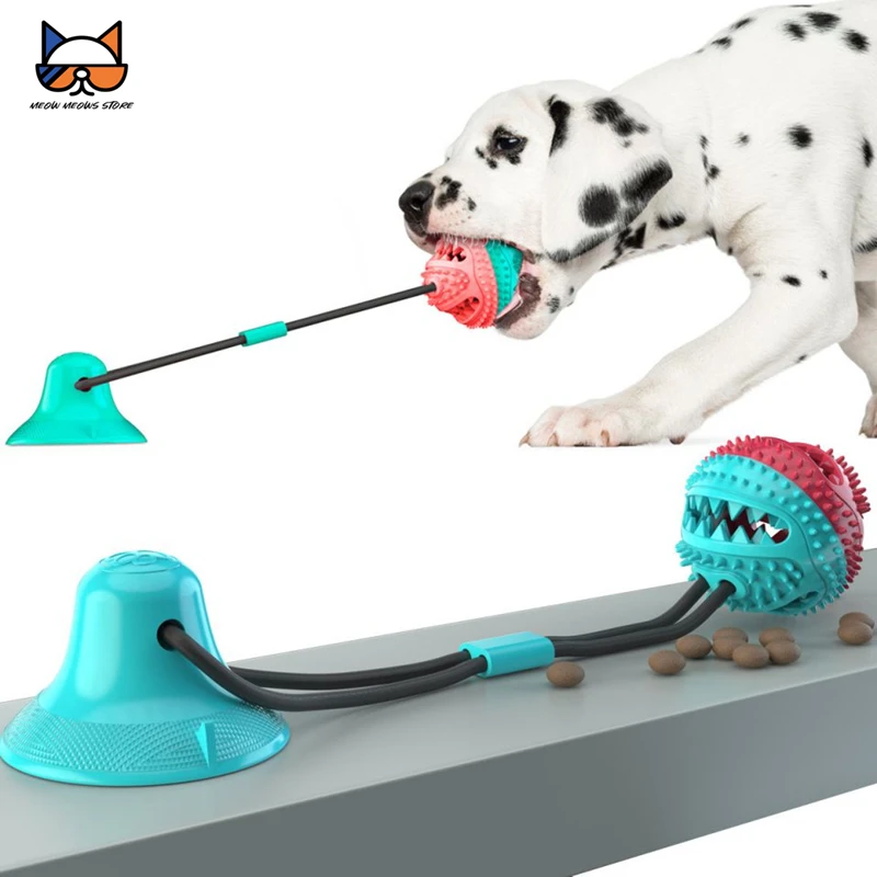 MEOWS Dog Chew Toy with Rope & Vacuum Suction Cup & Multifunctional Chew Ball Tug-of-war Game Food Dispenser Squeak Doggy Toy
MEOWS Dog Chew Toy with Rope & Vacuum Suction Cup & Multifunctional Chew Ball Tug-of-war Game Food Dispenser Squeak Doggy Toy