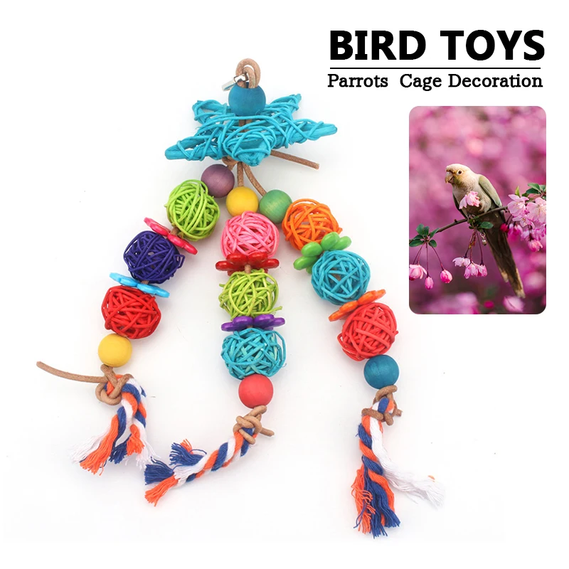 Bird Toys Parrot Stand Sepak Takraw Rattan Gnawing Parakeet Toy Parrot Swing For Bird Cage
Bird Toys Parrot Stand Sepak Takraw Rattan Gnawing Parakeet Toy Parrot Swing For Bird Cage
