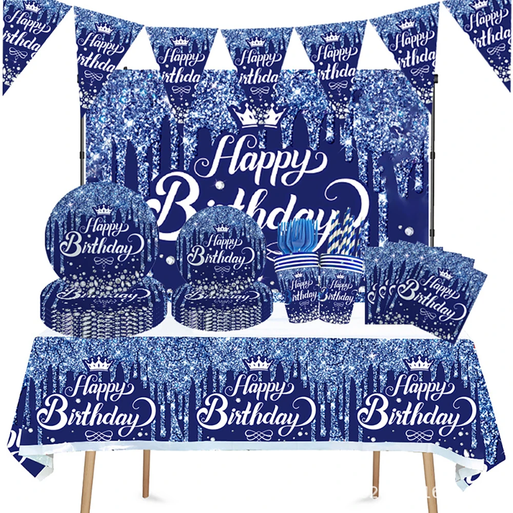 Disney Dark Blue Diamond Theme Happy Birthday Party Decoration Disposable Tableware Cup Plate Banner Baby Shower Girl Kid Gift
Disney Dark Blue Diamond Theme Happy Birthday Party Decoration Disposable Tableware Cup Plate Banner Baby Shower Girl Kid Gift