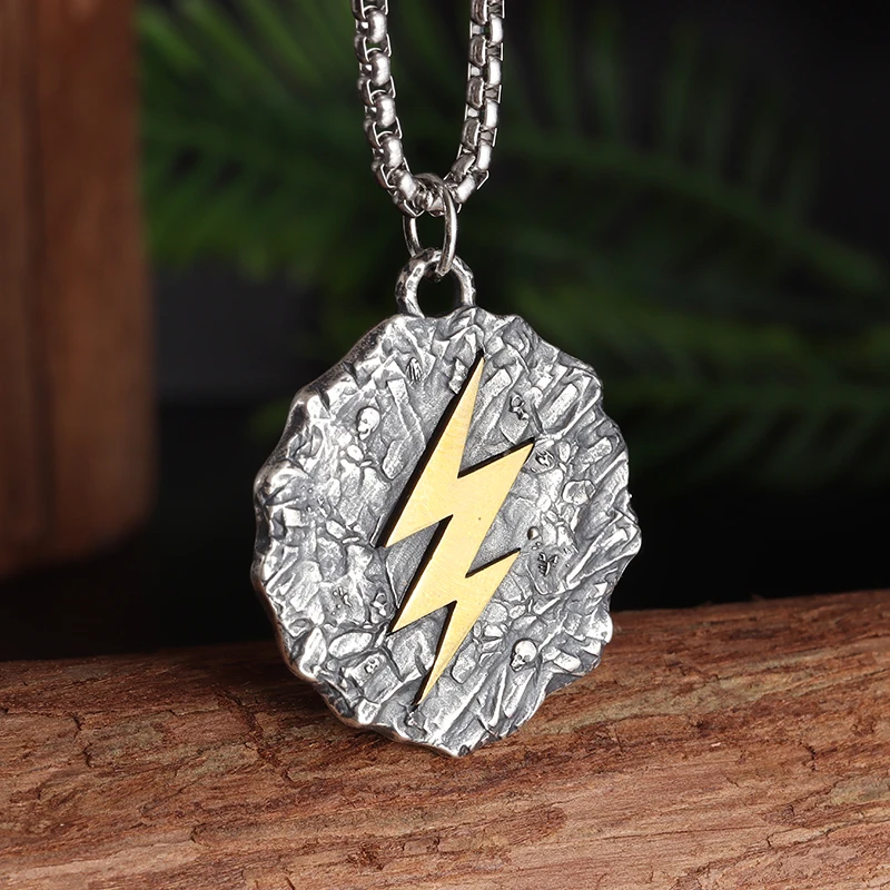 Retro Zeus's Wrath Lightning Pendant Ancient Greek Mythology Necklace Men's Trendy Hip-Hop Punk Jewelry Gift
Retro Zeus's Wrath Lightning Pendant Ancient Greek Mythology Necklace Men's Trendy Hip-Hop Punk Jewelry Gift