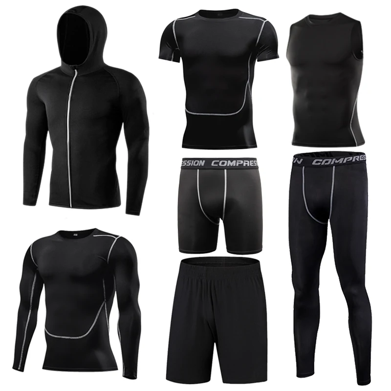 Men's Sports Suit Compression Tracksuit Fitness Gym Clothes For Jogging Sets Running Sportwear Training Exercise Workout Tights
Men's Sports Suit Compression Tracksuit Fitness Gym Clothes For Jogging Sets Running Sportwear Training Exercise Workout Tights