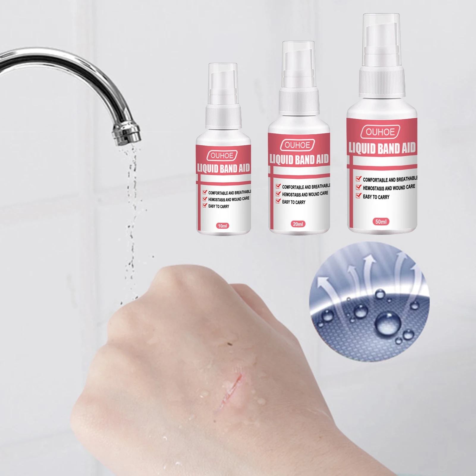 Liquid Skin Bandage Transparent Glue Bandage Gel Protect Invisible Transparent Dressing Film Covers Waterproof 10ml/20ml/50ml
Liquid Skin Bandage Transparent Glue Bandage Gel Protect Invisible Transparent Dressing Film Covers Waterproof 10ml/20ml/50ml