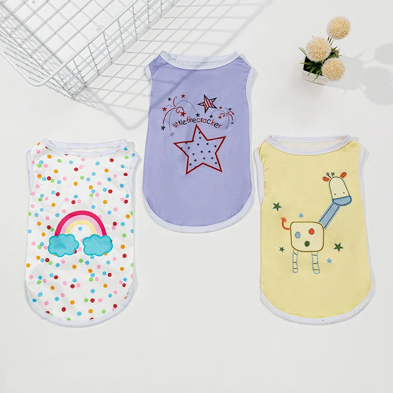 Puppy Cat Summer Clothes Small Medium Pet Clothes French Bulldog Teddy Dog Clothes Spring Cool Dog T-shirt Vest Pet Clothing
Puppy Cat Summer Clothes Small Medium Pet Clothes French Bulldog Teddy Dog Clothes Spring Cool Dog T-shirt Vest Pet Clothing