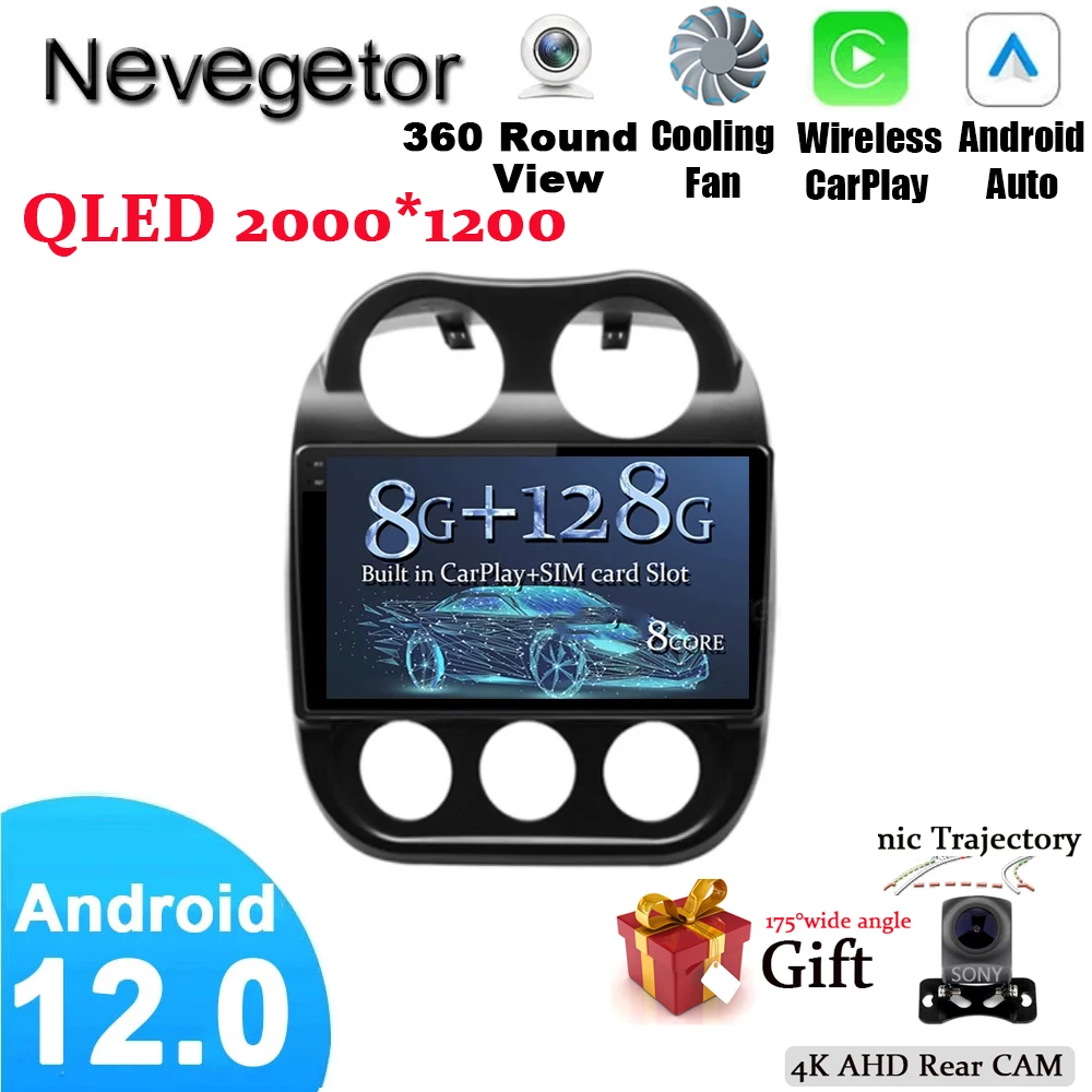 Автомагнитола на Android 12 для JEEP Compass Patriot 2010-2016, мультимедийный видеоплеер с GPS-навигацией, без DVD, 2 Din, 2.5D DSP
Автомагнитола на Android 12 для JEEP Compass Patriot 2010-2016, мультимедийный видеоплеер с GPS-навигацией, без DVD, 2 Din, 2.5D DSP