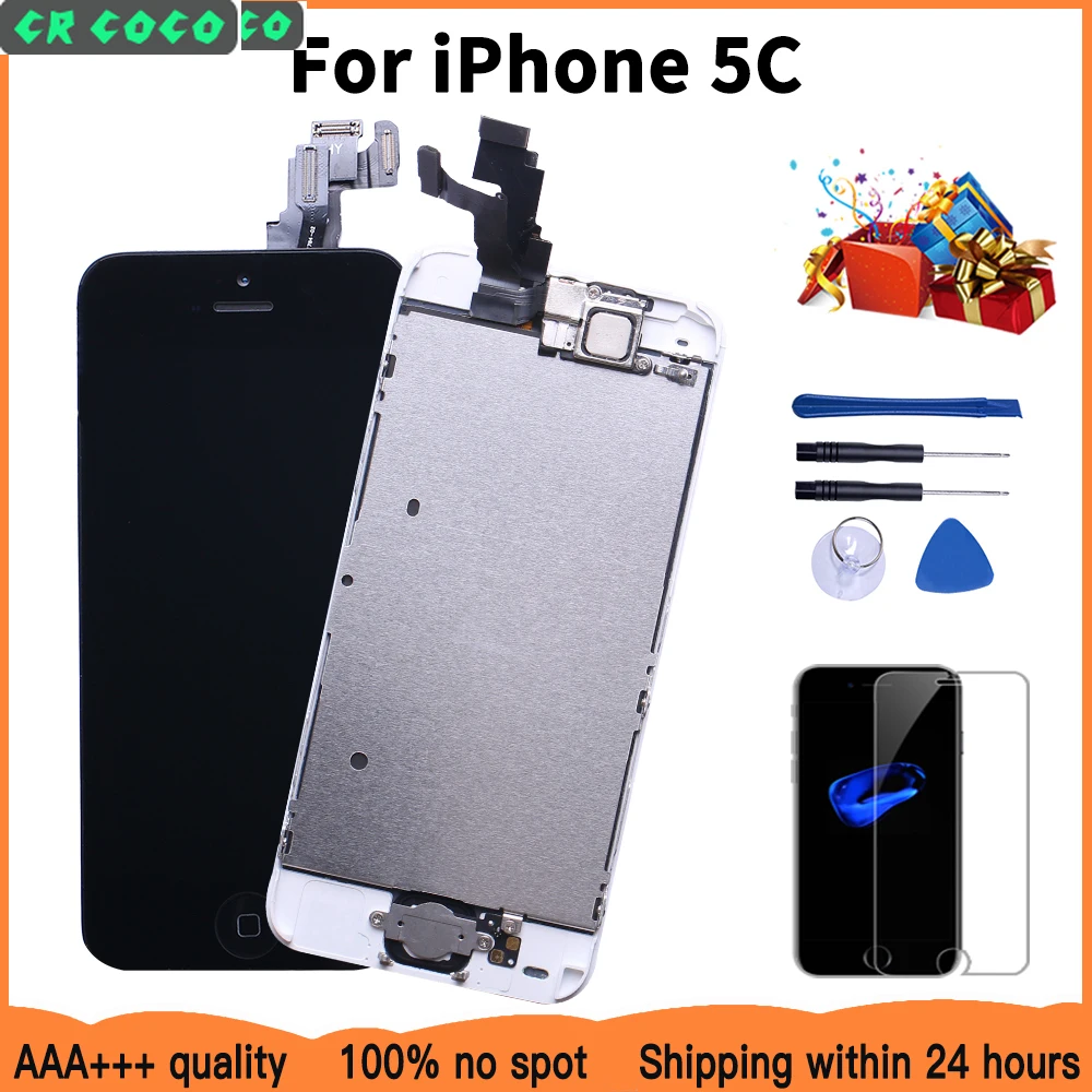 AAA+++ LCD Full Assembly For iPhone 5c LCD Module with Digitizer Replacement & Home Button & Front Camera+Protector Glas
AAA+++ LCD Full Assembly For iPhone 5c LCD Module with Digitizer Replacement & Home Button & Front Camera+Protector Glas