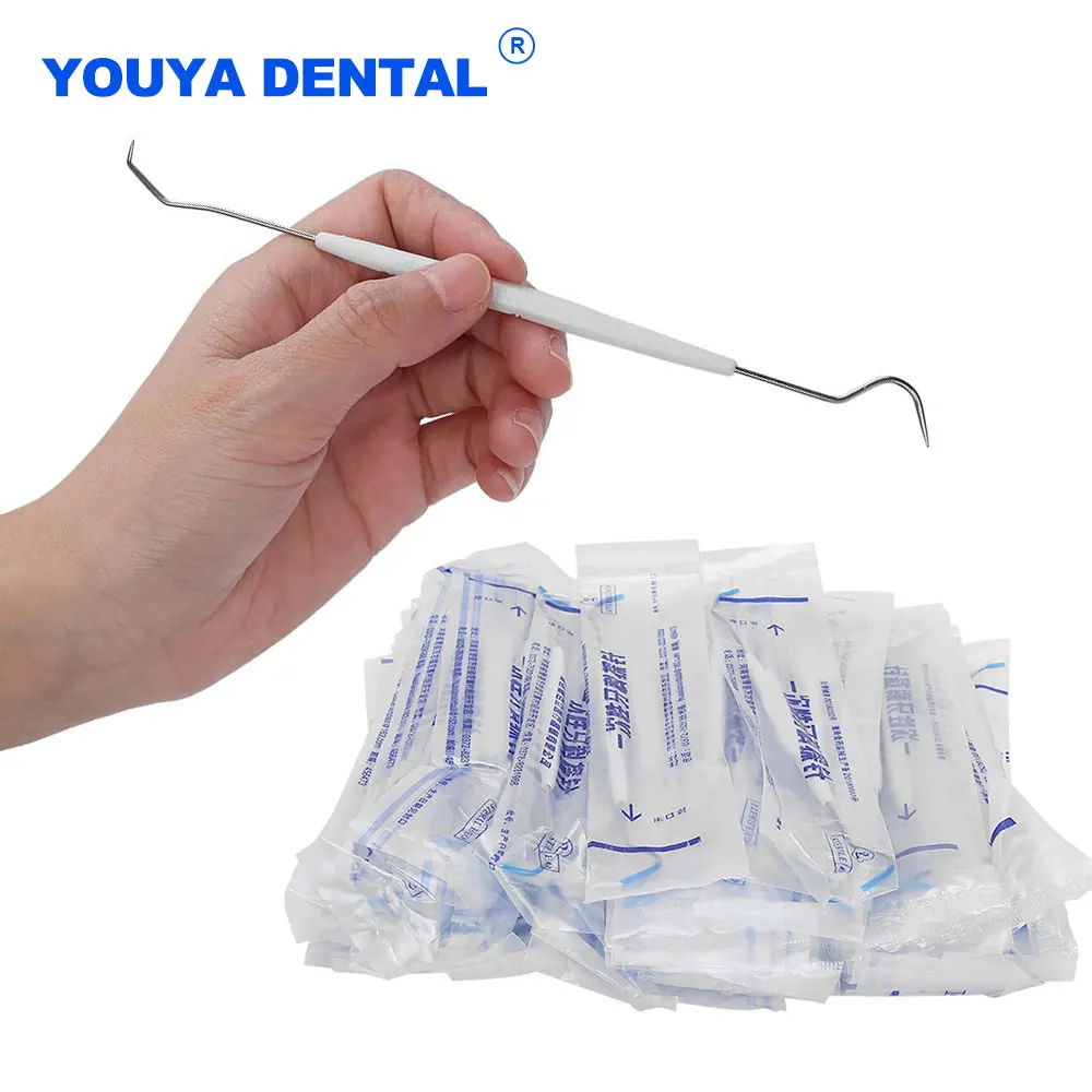 100 pcs Disposable Dental Explorers Temporary Double Ends Probe hook Pick Dentist Polished Cleaning Oral Care Hygiene tool
100 pcs Disposable Dental Explorers Temporary Double Ends Probe hook Pick Dentist Polished Cleaning Oral Care Hygiene tool