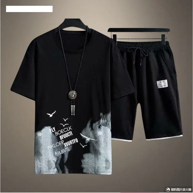 Мужской комплект из футболки и шортов, летняя дышащая Повседневная футболка, комплект для бега, модный мужской спортивный костюм с принтом ...
Мужской комплект из футболки и шортов, летняя дышащая Повседневная футболка, комплект для бега, модный мужской спортивный костюм с принтом ...