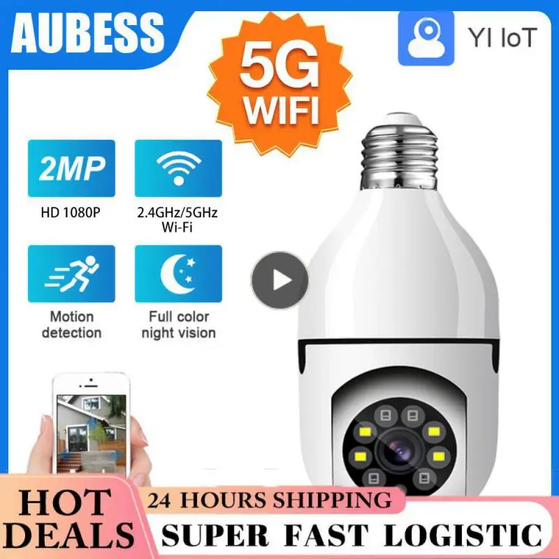 Two-way Audio 5g/2.4g Wifi E27 Bulb Surveillance Camera Tf Card Security Cam Automatic Tracking Bulb Surveillance Camera Alarm
Two-way Audio 5g/2.4g Wifi E27 Bulb Surveillance Camera Tf Card Security Cam Automatic Tracking Bulb Surveillance Camera Alarm