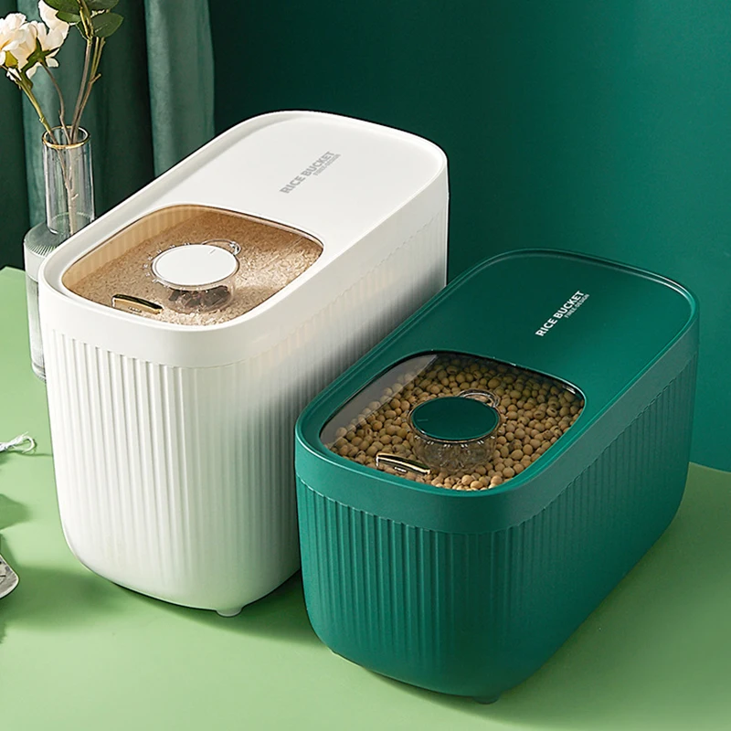 Kitchen Container 15KG Bucket Insect-Proof Moisture-Proof Rice Box Grain Sealed Jar Home Storage Pet Dog Food Store Box
Kitchen Container 15KG Bucket Insect-Proof Moisture-Proof Rice Box Grain Sealed Jar Home Storage Pet Dog Food Store Box