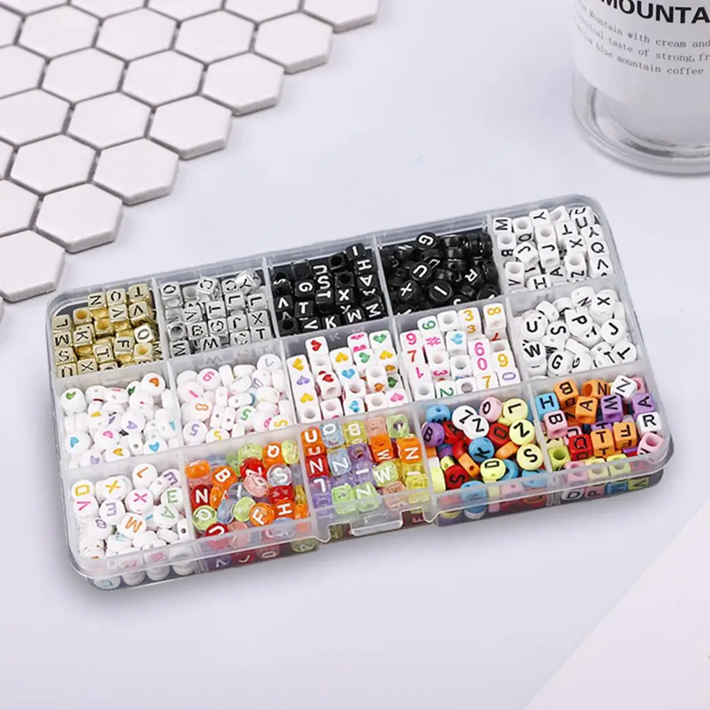 Color Random 1080 Pcs/set Bracelet Bangle DIY Beads English Letters DIY Square & Flat Beads Kit with Storage Box
Color Random 1080 Pcs/set Bracelet Bangle DIY Beads English Letters DIY Square & Flat Beads Kit with Storage Box