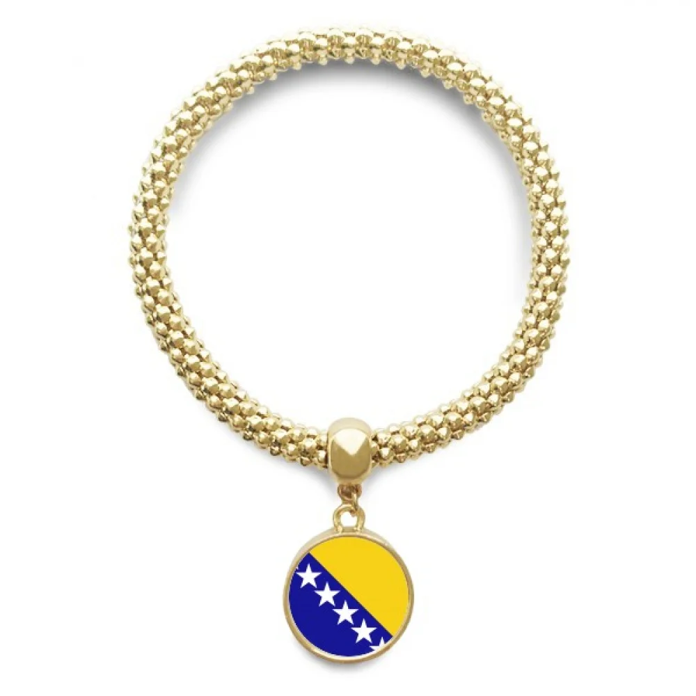 Bosnia and Herzegovina National Flag Country Golden Bracelet Round Pendant Jewelry Chain
Bosnia and Herzegovina National Flag Country Golden Bracelet Round Pendant Jewelry Chain