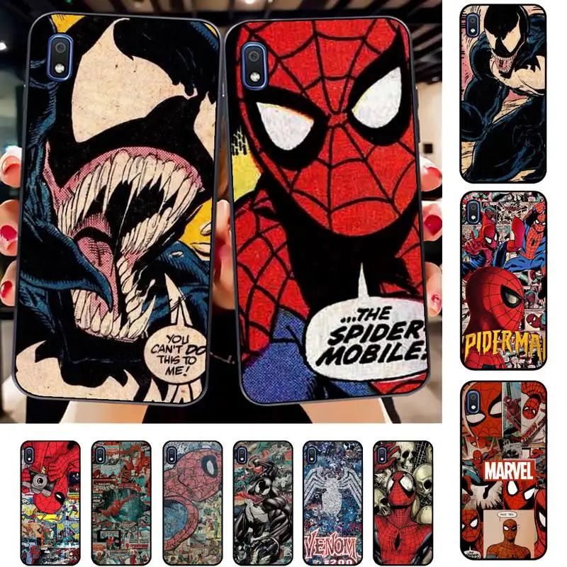 

Marvel Spiderman Venom Comics Phone Case for Samsung A51 01 50 71 21S 70 31 40 30 10 20 S E 11 91 A7 A8 2018