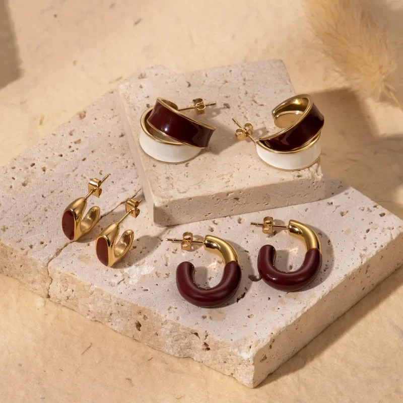 1Pair Minimalist C Shape Earrings for Women Trendy Stainless Steel Dripping Oil Enamel Hoop Stud Earring Jewelry Accessories
1Pair Minimalist C Shape Earrings for Women Trendy Stainless Steel Dripping Oil Enamel Hoop Stud Earring Jewelry Accessories
