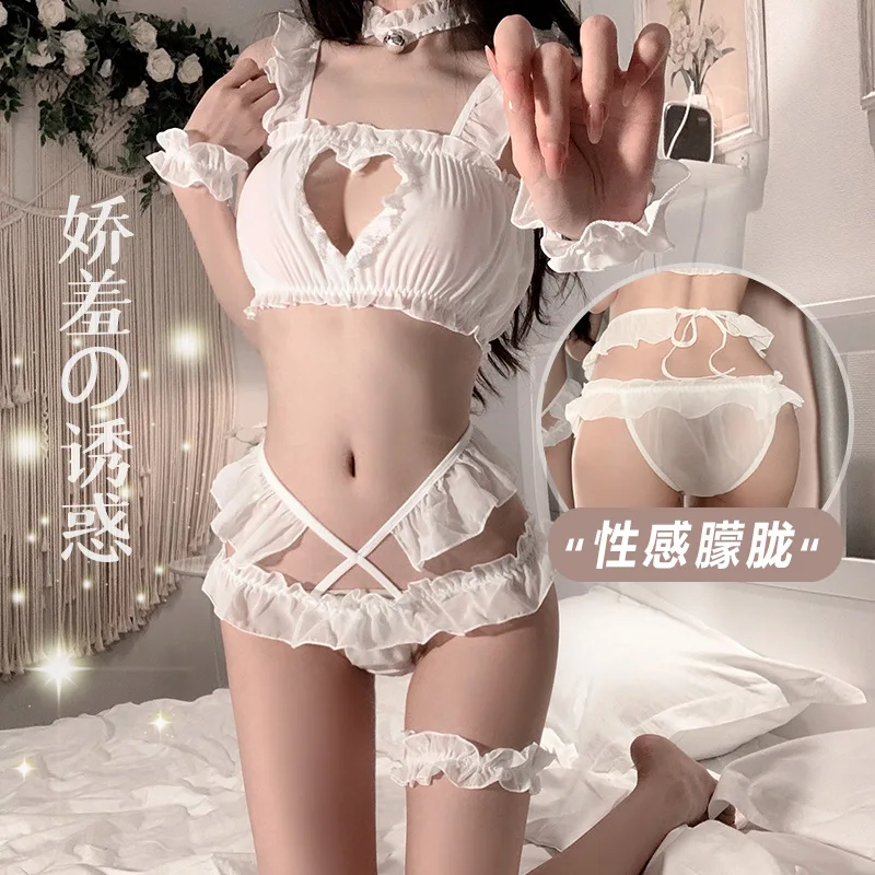 Lolita Sexy Lingerie Erotic Uniforme Lace Hollow Out Underwear Set Student Temptation Cat Outfits Anime Cosplay Costumes Women
Lolita Sexy Lingerie Erotic Uniforme Lace Hollow Out Underwear Set Student Temptation Cat Outfits Anime Cosplay Costumes Women
