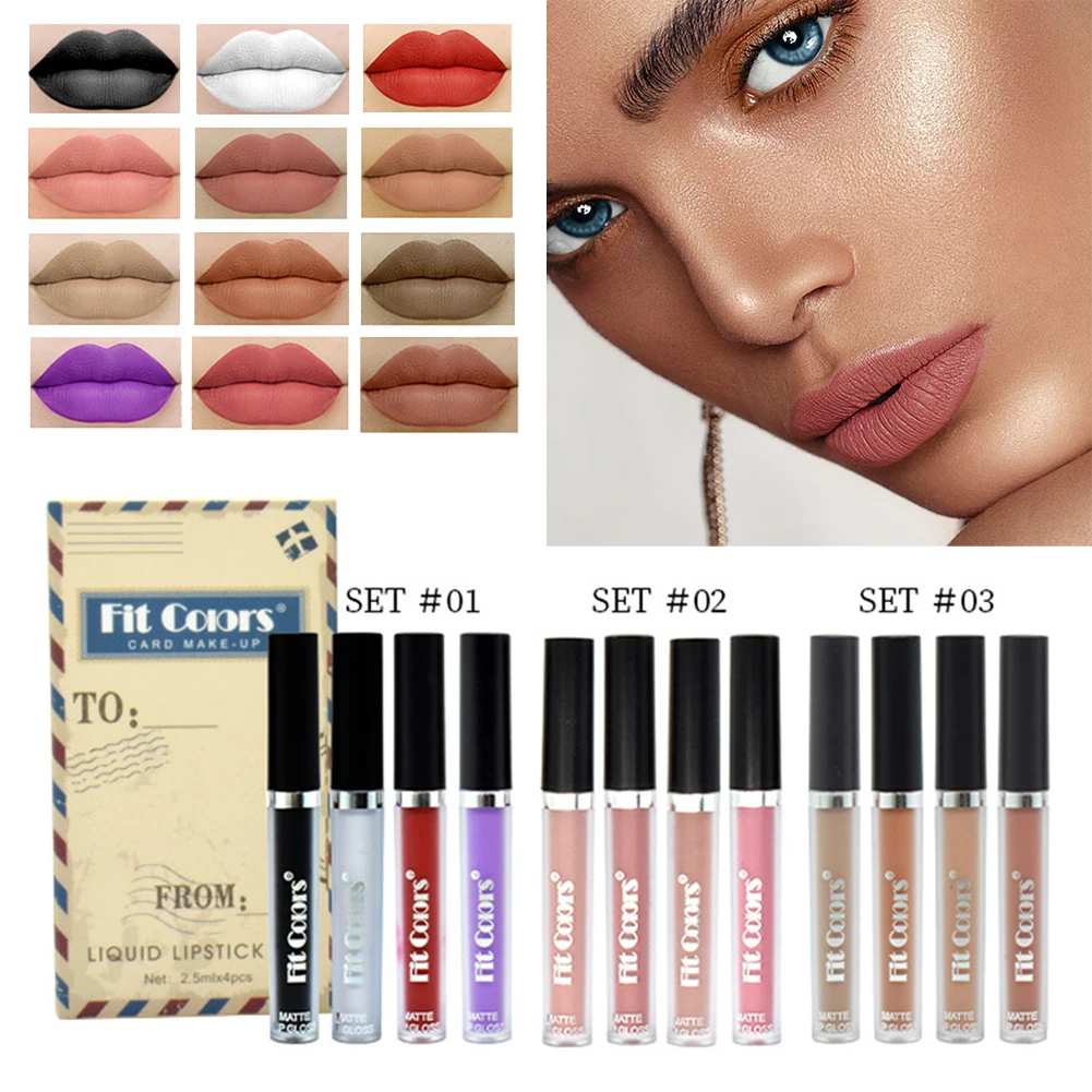 4pcs/set Lip Gloss Set Envelope Design Matte Liquid Lipsticks Waterproof Long Lasting Lip Tint Lipgloss Kit Women Makeup
4pcs/set Lip Gloss Set Envelope Design Matte Liquid Lipsticks Waterproof Long Lasting Lip Tint Lipgloss Kit Women Makeup