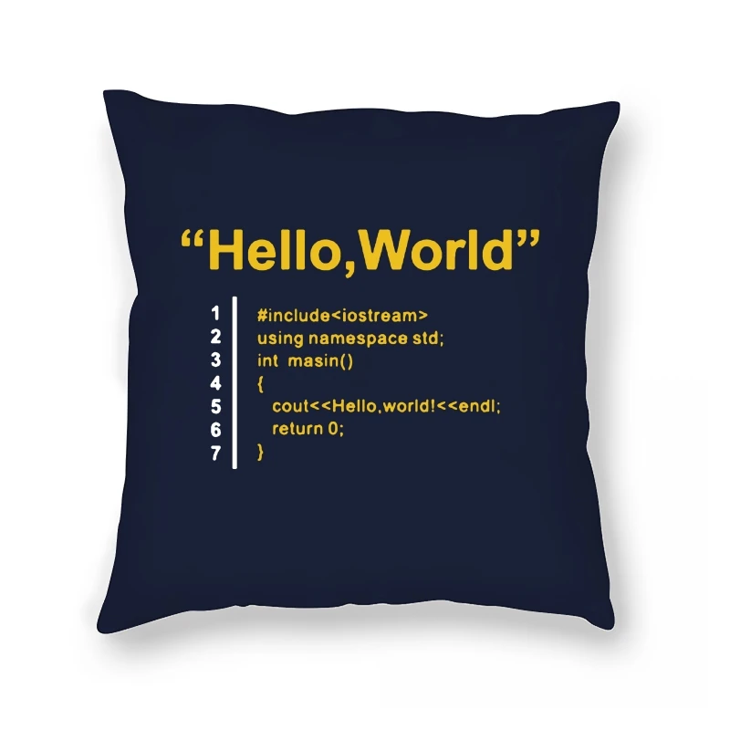 Hello World Father's Day Present Funny Birthday Gift For Dad Husband Boyfriend Geek Team Programmer Pillow Case
Hello World Father's Day Present Funny Birthday Gift For Dad Husband Boyfriend Geek Team Programmer Pillow Case